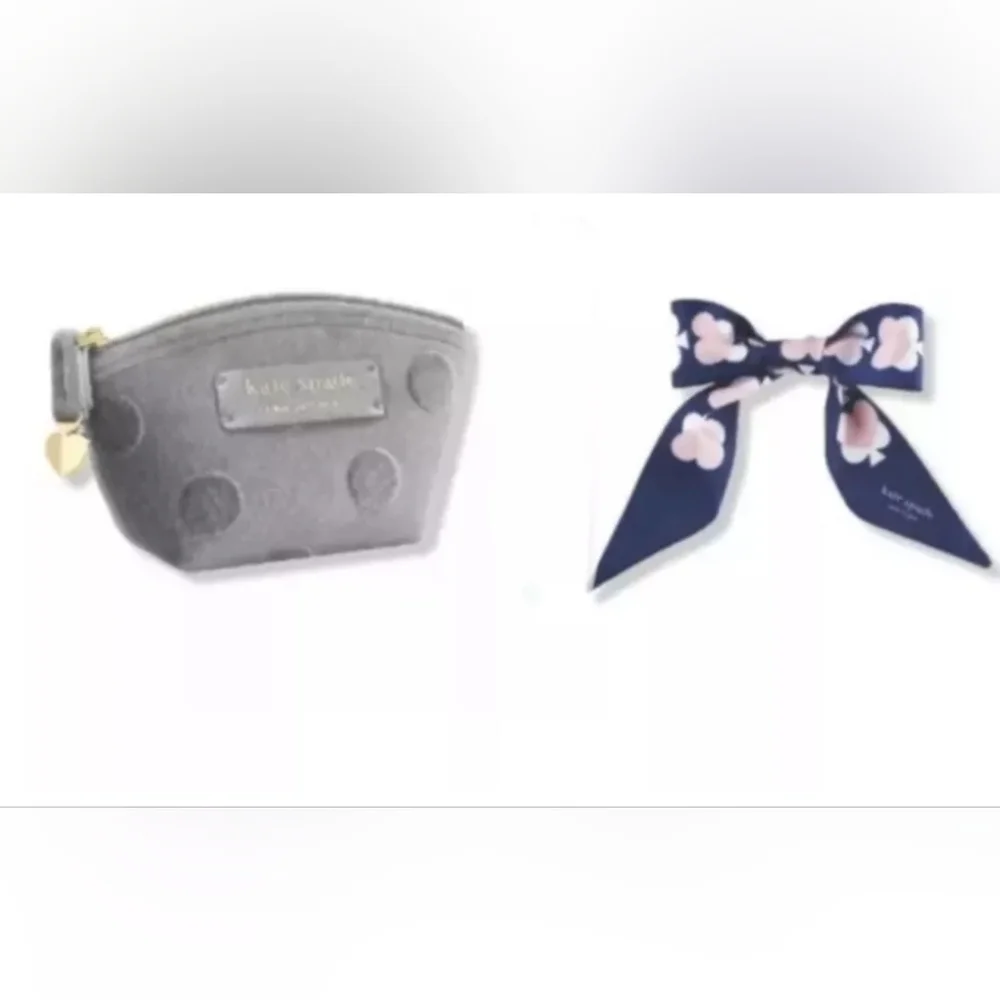 Kate Spade New York Frangrance Small Pouch & Twilly/Ribbon Set - 2 PCS NWOT